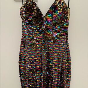 Forever 21 Multicolor Sequin Dress